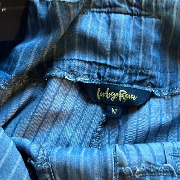 Indigo Rein - Stripped Paperbag Jogger pants  Size M C16 - Picture 8 of 8